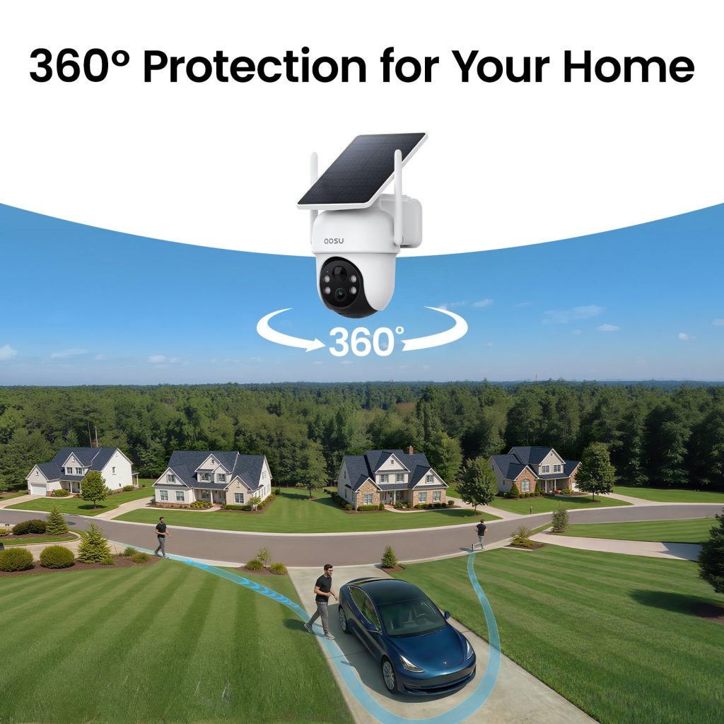 wireless solar security camera system - alternate product view
